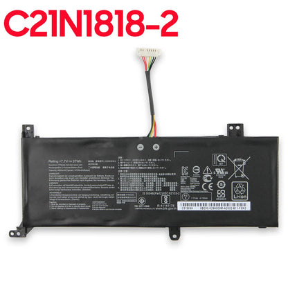 PC New Replacement Battery C21N1818 For ASUS Vivobook 15 X509 X515 F512UB X512DA X512 A512JA A512 F512 X412 X712 X515E B21N1818