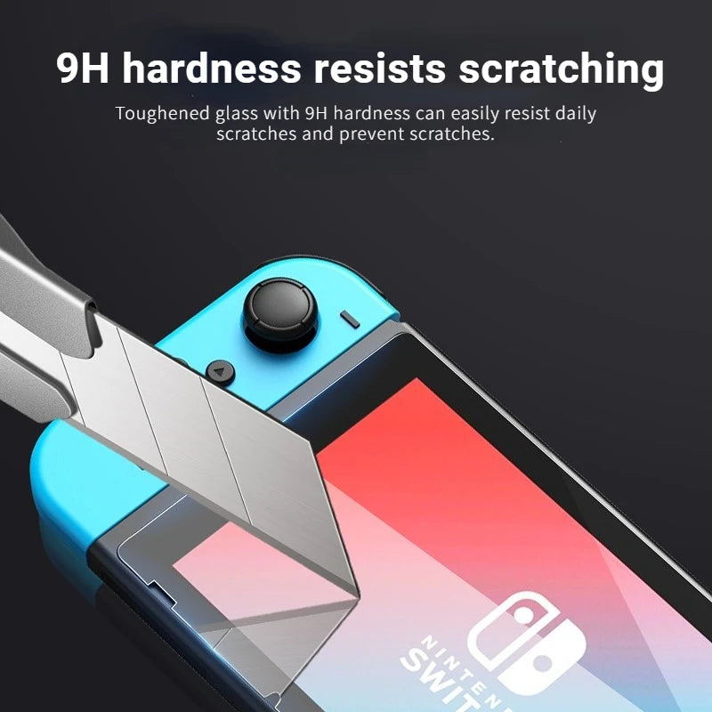 New Tempered Glass Screen HD Protector Compatible-Nintendo Switch OLED Hard Protector Film  Switch OLED Game Console Film