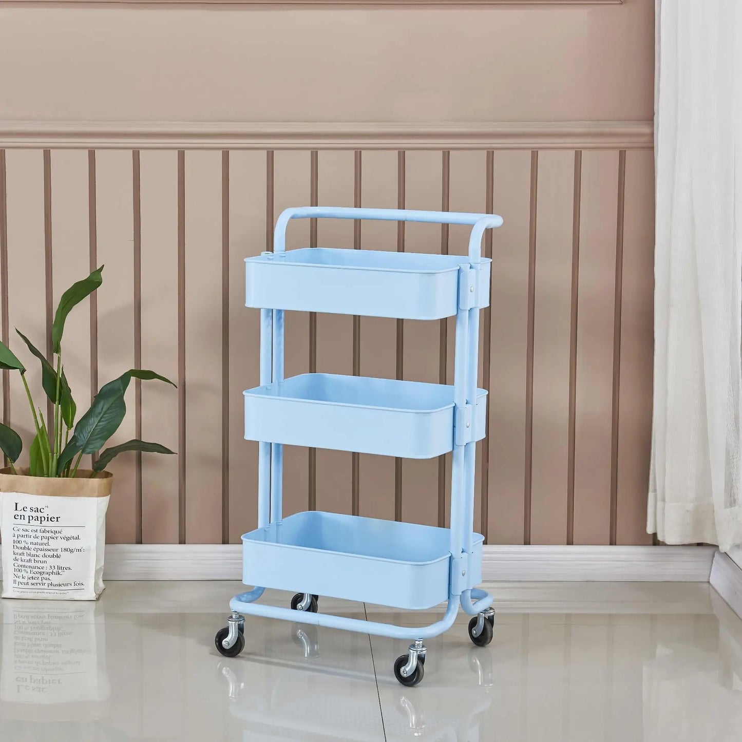 PC New Trolley Beauty Salon Special Salon Tools Car Removable Shelf Beauty Salon Storage Cart Base With Rolling Wheels