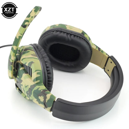 PCNewCamouflage Gaming Headset 3.5mm AUX Jack Wired Headphones Gamer Cool G