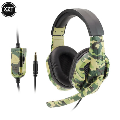 PCNewCamouflage Gaming Headset 3.5mm AUX Jack Wired Headphones Gamer Cool G