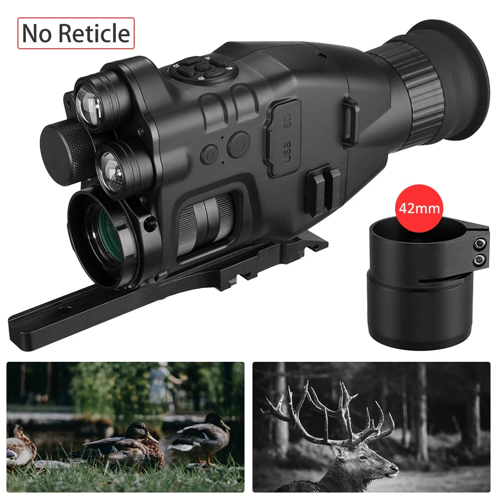 Night Vision device with/ Wifi APP 200M Range NV Scope 940nm IR Night Vision Sight Hunting Trail Camera Telescope Riflescope