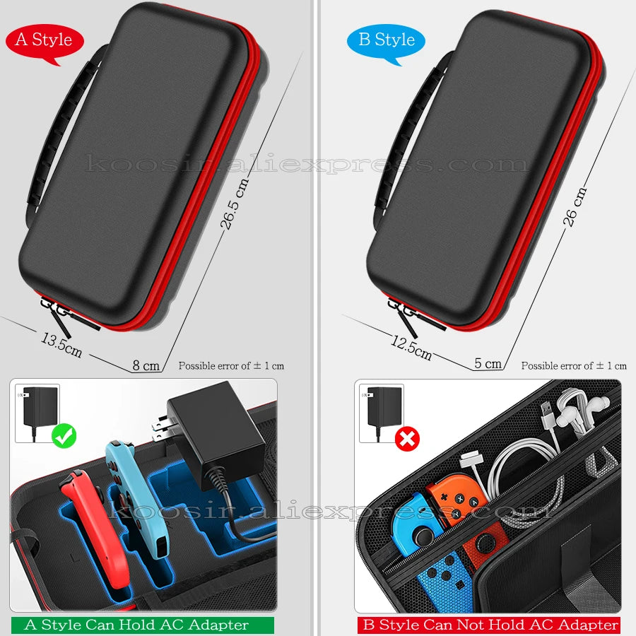 Nintend Switch Large Storage Bag SwitchOLED Portable Carrying Case Anti-Scratch Oxd Cloth Travel Bag  Nintendo Switch OLED