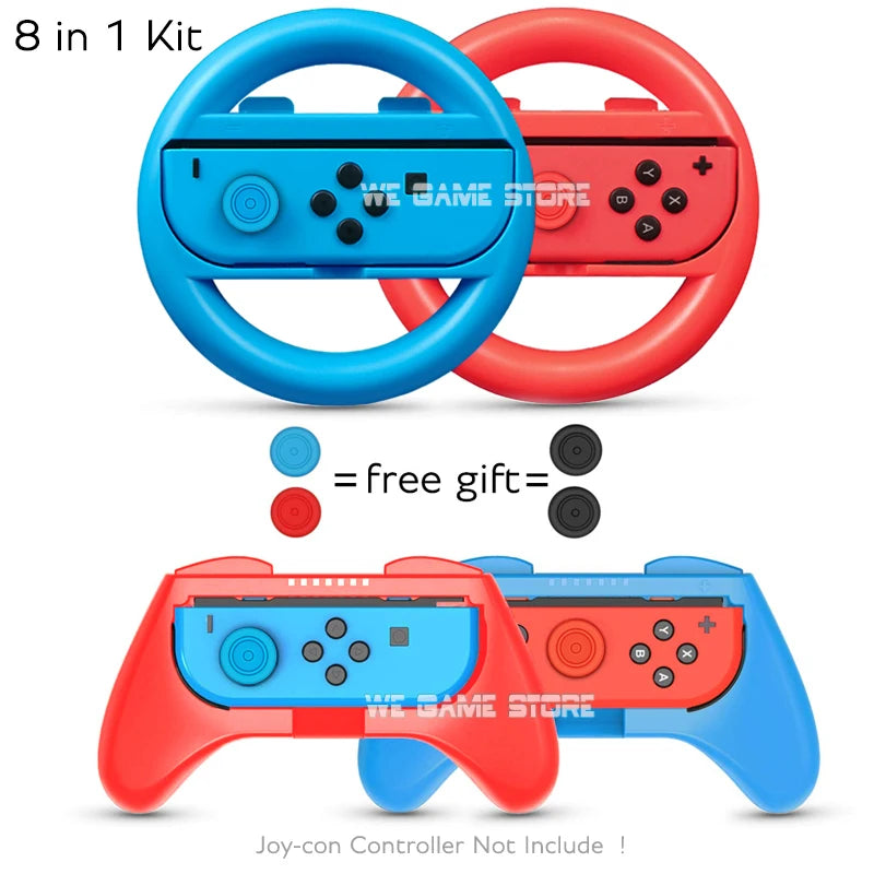 NintendoSwitch Accessories Racing Steering Wheel Nintend Switch Handle Grips Nitendo Joycon Cap  Nintendo Switch OLED Gamepad