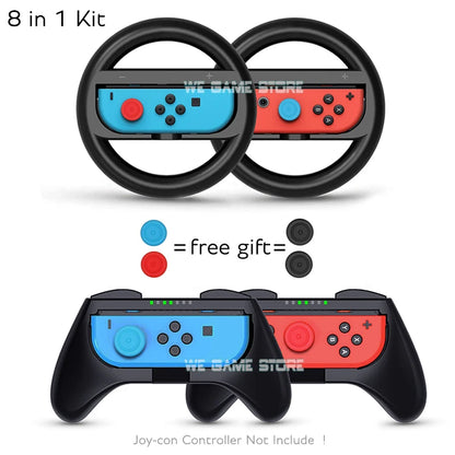 NintendoSwitch Accessories Racing Steering Wheel Nintend Switch Handle Grips Nitendo Joycon Cap  Nintendo Switch OLED Gamepad