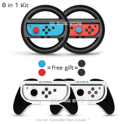 NintendoSwitch Accessories Racing Steering Wheel Nintend Switch Handle Grips Nitendo Joycon Cap  Nintendo Switch OLED Gamepad