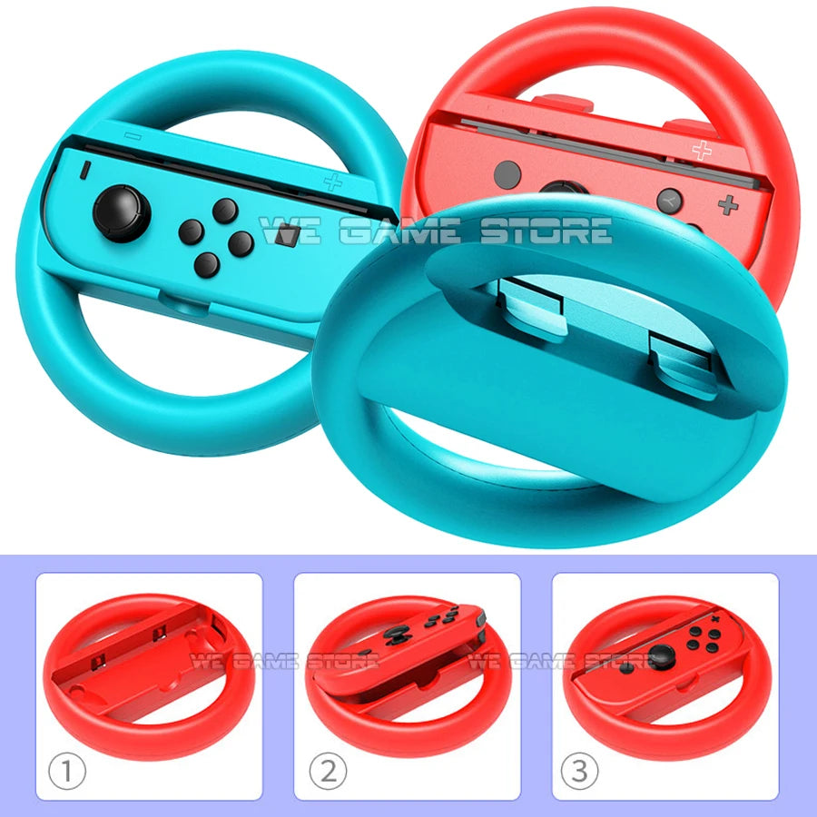 NintendoSwitch Accessories Racing Steering Wheel Nintend Switch Handle Grips Nitendo Joycon Cap  Nintendo Switch OLED Gamepad