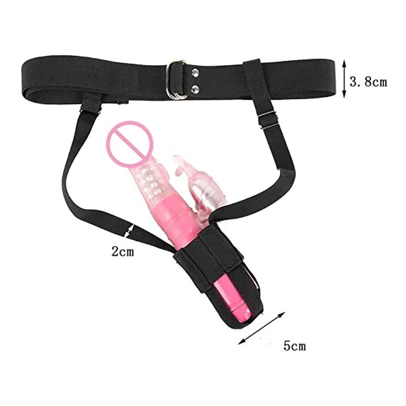 No Vibrator Harness Holder Adjustable Waist Wearable Design Constrained ced Strap Dildo Wand Massager Sex Toys  Woman