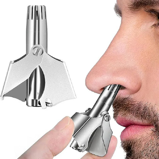 Nose Hair Trimmer  Men Stainless Steel Manual Shaver Suitable For Nose Hair Razor Washable Portable Nose Hair Trimmer