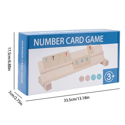 PC Number Board Game Wooden Board Game Family Game Night Fun Educational Ga