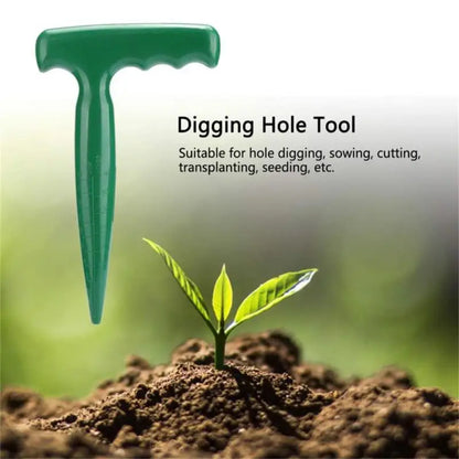 Nursery Hole Punch Transplanting Drilling Home Solid Green Practical Planted Tool Transplanter Hole Punch Cutting Sowing Durable