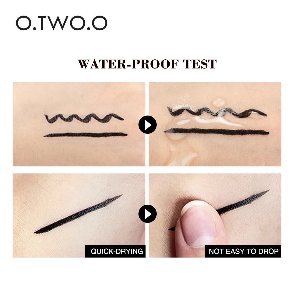 O.TWO.O Eyeliner Stamp Black Liquid Eyeliner Pen Waterproof Fast Dry Double-ended Eye Liner Pencil Make-up  Women Cosmetics