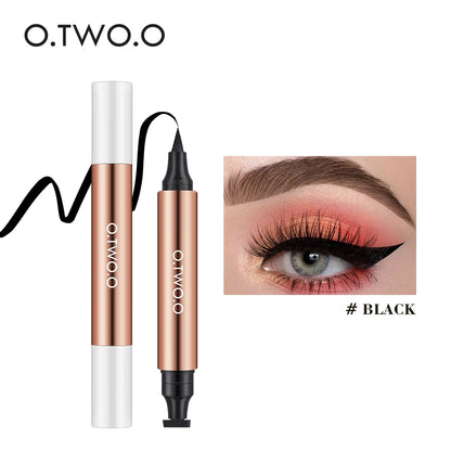 O.TWO.O Eyeliner Stamp Black Liquid Eyeliner Pen Waterproof Fast Dry Double-ended Eye Liner Pencil Make-up  Women Cosmetics