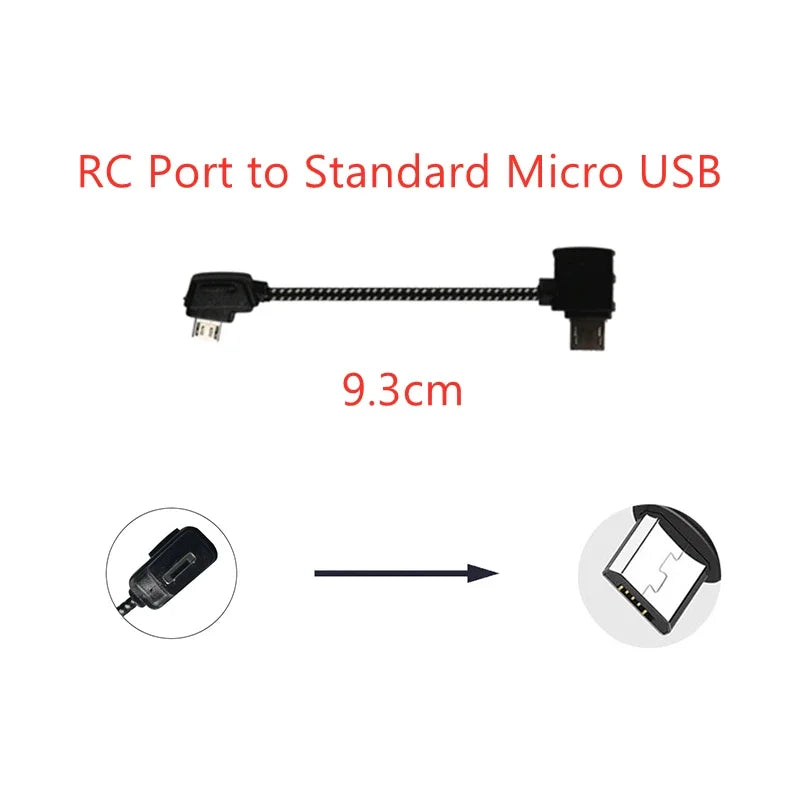 OTG Data Cable  DJI Mavic Pro/Air/Mavic 2 Zoom PRO/Mavic Mini/Mini SE Remote Controller Tablet Phone RC Accessory