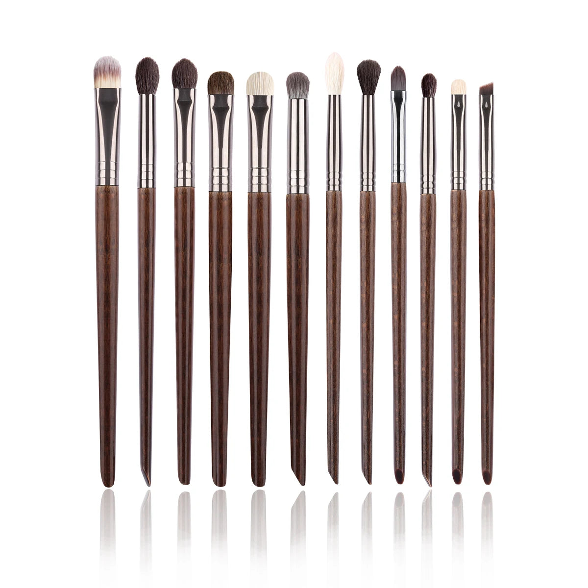 OVW 12pcs Eye Shadow Nature Hair Eyeliner Eyebrow Lip Cosmetic Beauty Makeup Brushes Tools