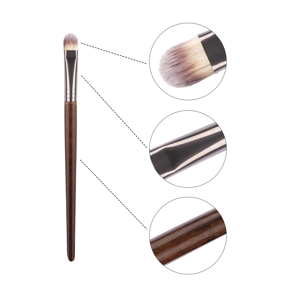 OVW 12pcs Eye Shadow Nature Hair Eyeliner Eyebrow Lip Cosmetic Beauty Makeup Brushes Tools