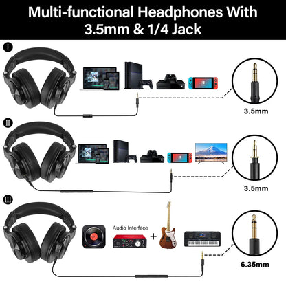 Casque Bluetooth 5.2 filaire + sans fil PCOneodio A70 Fusion pour téléphone Wi