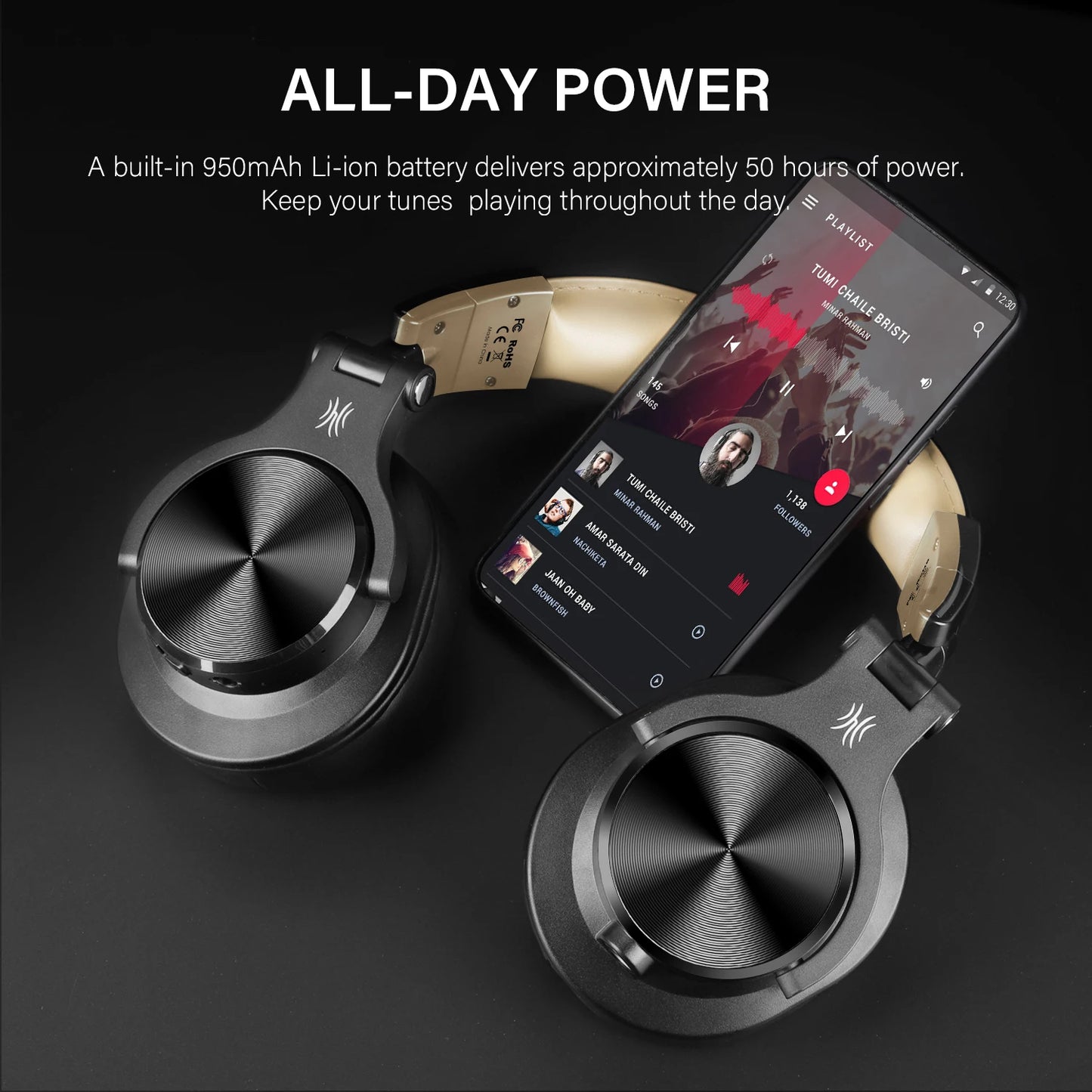 PCOneodio Fusion A70 Wireless Bluetooth Headphones Bluetooth 5.2 Headphones