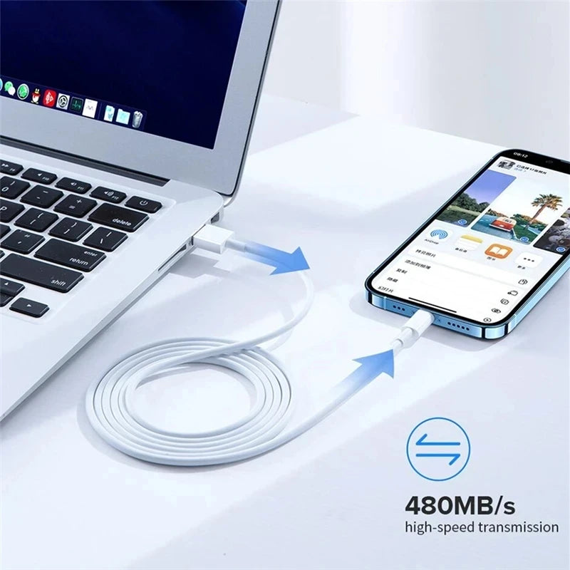 PC Original 30W USB Cable For Apple iPhone 14 13 12 11 Pro Max 7 8 Plus XS XR Fast Charging USB C TO iOS Cable Charger Accessories