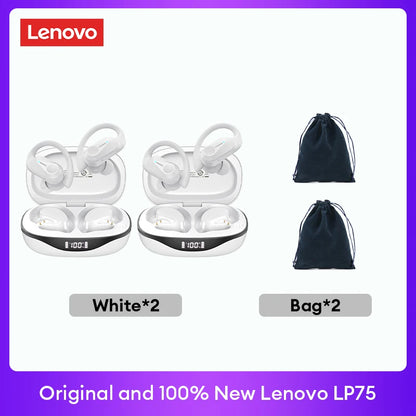 PCOriginal Lenovo LP75 TWS Bluetooth V5.3 Headphones Wireless LED Digital D