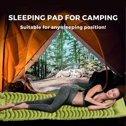 PC Outdoor Camping Inflatable Mattress Sleeping Pad With Pillows Ultralight