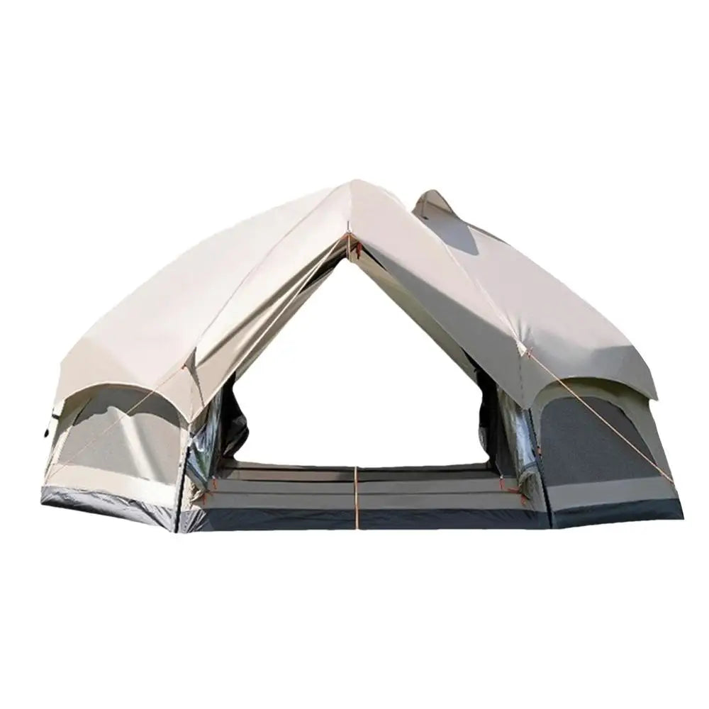 PC Outdoor Camping Tent 3-4 Persons Backpacking Tent Large Capacity Hiking