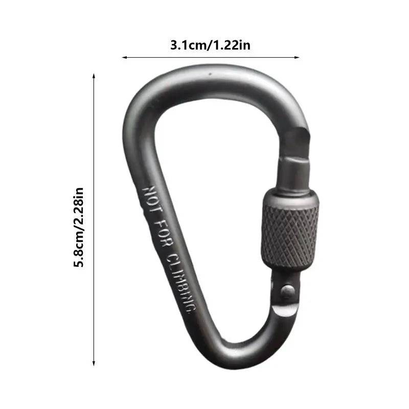 PC Outdoor Climbing Carabiner D Shaped Paracord Tensioner Key Chain Clip Al