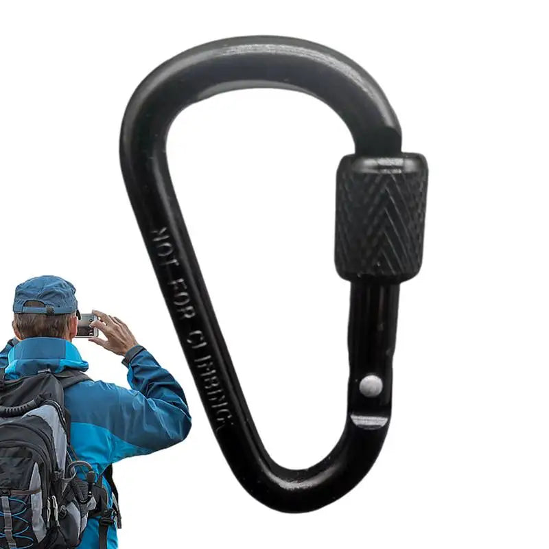 PC Outdoor Climbing Carabiner D Shaped Paracord Tensioner Key Chain Clip Al