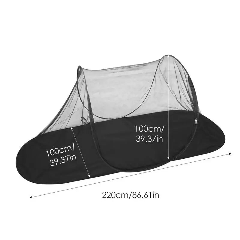 PC Outdoor Hiking Tent Adjustable Gnat Net For Single Bed Hand Throwing Boa