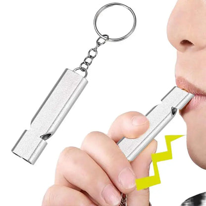 PC Outdoor Survival Whistle Double Pipe Camping Hiking Emergency Survival T