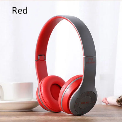 PCP47 Earphones Wireless Headphones Foldable Bass Helmet For iPhone Xiaomi