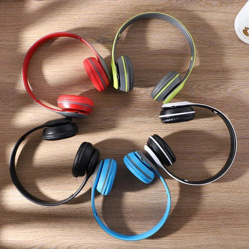 PCP47 Earphones Wireless Headphones Foldable Bass Helmet For iPhone Xiaomi