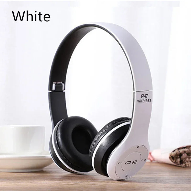 PCP47 Earphones Wireless Headphones Foldable Bass Helmet For iPhone Xiaomi