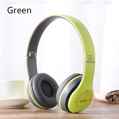 PCP47 Earphones Wireless Headphones Foldable Bass Helmet For iPhone Xiaomi