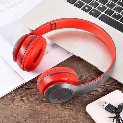 PCP47 Wireless Headset Foldable Bass HiFi On-Ear Bluetooth Earphones Longer