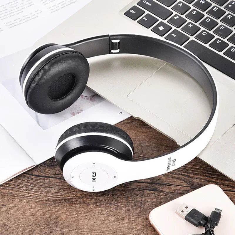 PCP47 Wireless Headset Foldable Bass HiFi On-Ear Bluetooth Earphones Longer