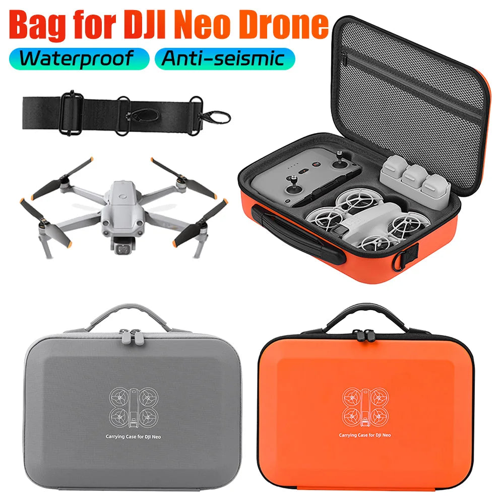 PU Hard Travel Storage Bag Shockproof Case Shell Handbag Waterproof Carrying Box Case  DJI NEO Drones Controller Accessories