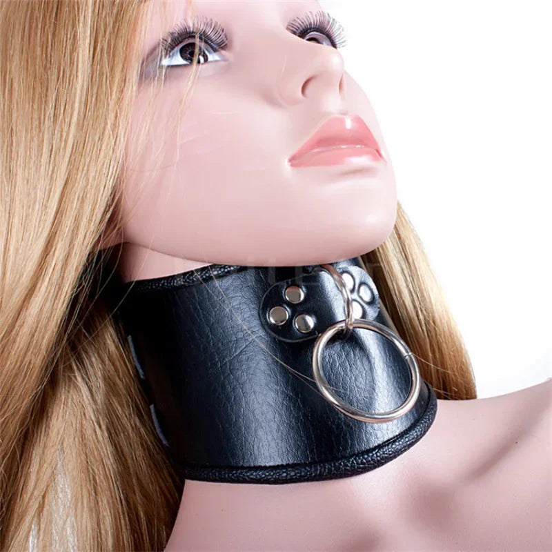 PU Leather Neck Collar Choker Posture Corset with Leash Chain BDSM Bondage  Restraint Slave Sex Toys Adult Game Role Play