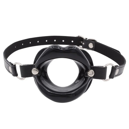 PU Leather Silicone Mouth Ball BDSM Bondage Lips Ring Open Gag Ball Adult Erotic Sex Toy  Couples Toys Mouth Gag Games