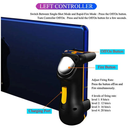 PUBG Trigger Controller Gamepad For Ipad Tablet Capacitance L1R1 Aim Button Joystick Grip For Mobile Phone FPS Game Accessories