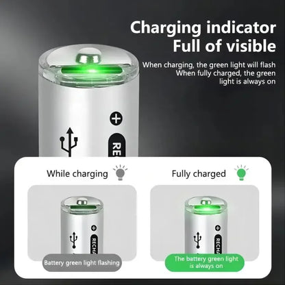 PURFIELD 1.5V AA AAA USB Rechargeable Battery 2500mWh 600mWh Li-ion Battery for Remote Control Mouse Electric Toy Battery