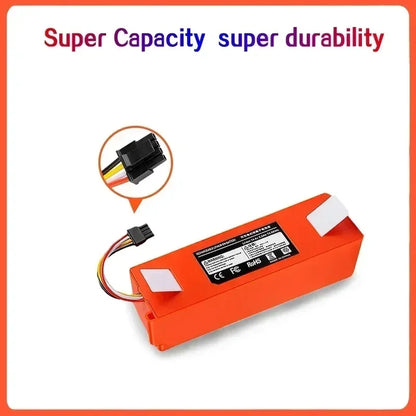 PURFIELD 14.4V 6500mah Robotic Vacuum Cleaner Replacement Li-ion Battery For Xiaomi Roborock S55 S60 S65 S50 S51 S5 MAX S6 Parts