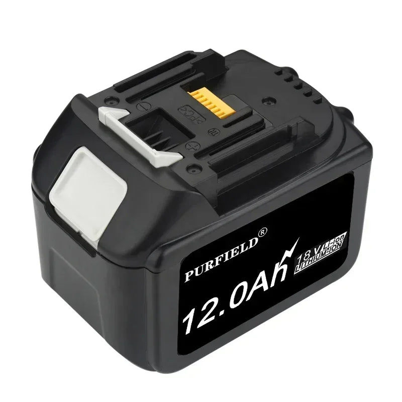 PURFIELD 18V 12.0 9.0 6.0 5.0Ah Rechargeable Battery For Makita Power Tools with LED Li-ion Replacement BL1860 1850 18v 12000mAh