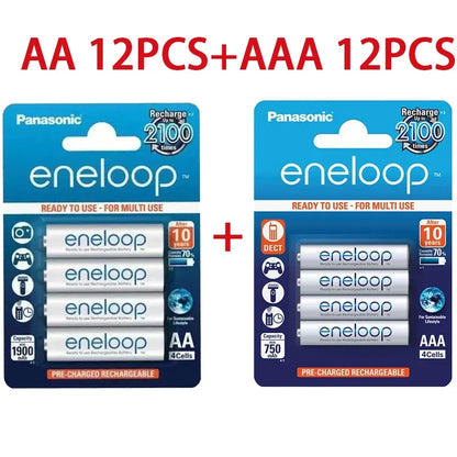 PC Panasonic Eneloop original AA AAA rechargeable battery 1.2v 1900mAh 800mAh pre-charged nimh suitable  flashlight camera toys