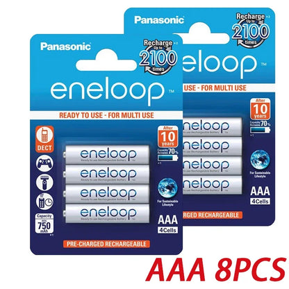 PC Panasonic Eneloop original AA AAA rechargeable battery 1.2v 1900mAh 800mAh pre-charged nimh suitable  flashlight camera toys