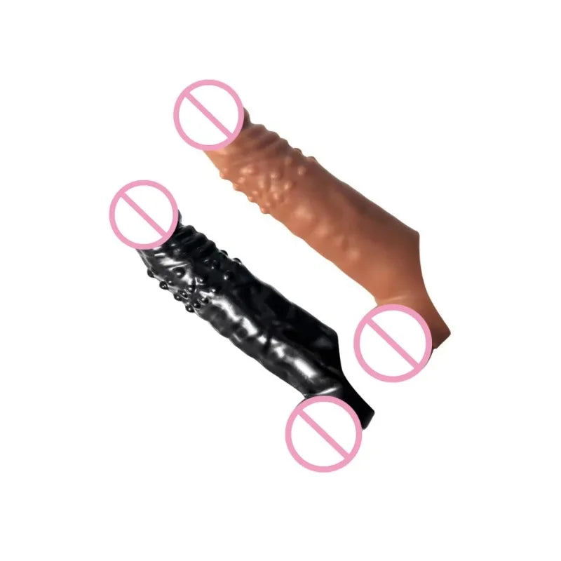 Penis Enlargement Sleeve Thickened Cock Ring Penis Extended Delay Time Sex Toys Lock Semen Adult Sex Products Penis Extension