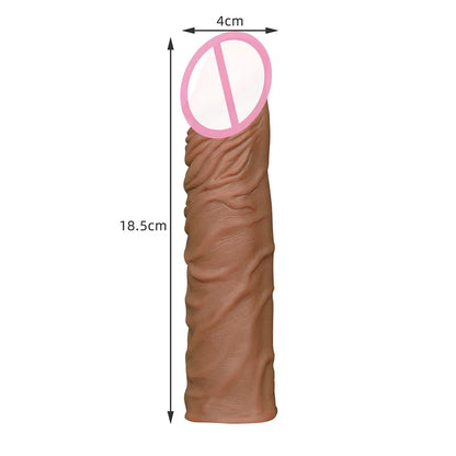 GtoozaPenis Enlarger Extended Sleeves Reusable Condom  Time Delay Ejaculation Adult Erotic Sexy Goods Sex Toys  Men Gay Sexshop