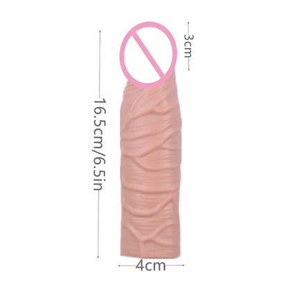 GtoozaPenis Enlarger Extended Sleeves Reusable Condom  Time Delay Ejaculation Adult Erotic Sexy Goods Sex Toys  Men Gay Sexshop