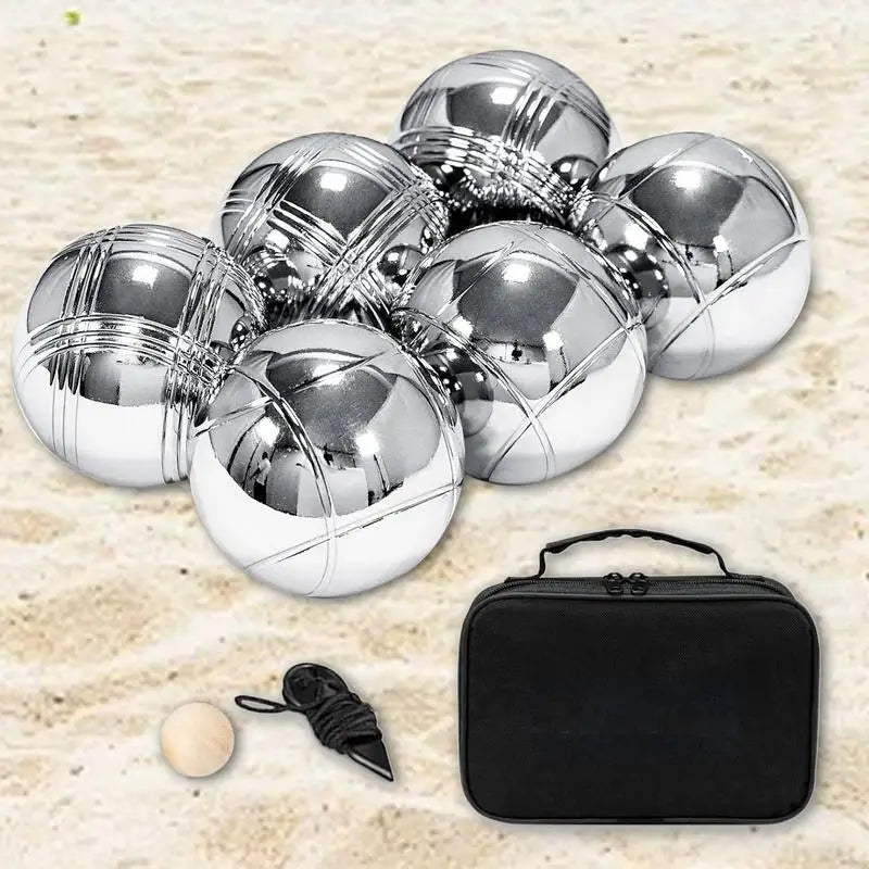 PC Petanque Game Set Outdoor Metal Petanque Boules Ball Complete Kit Outdoo