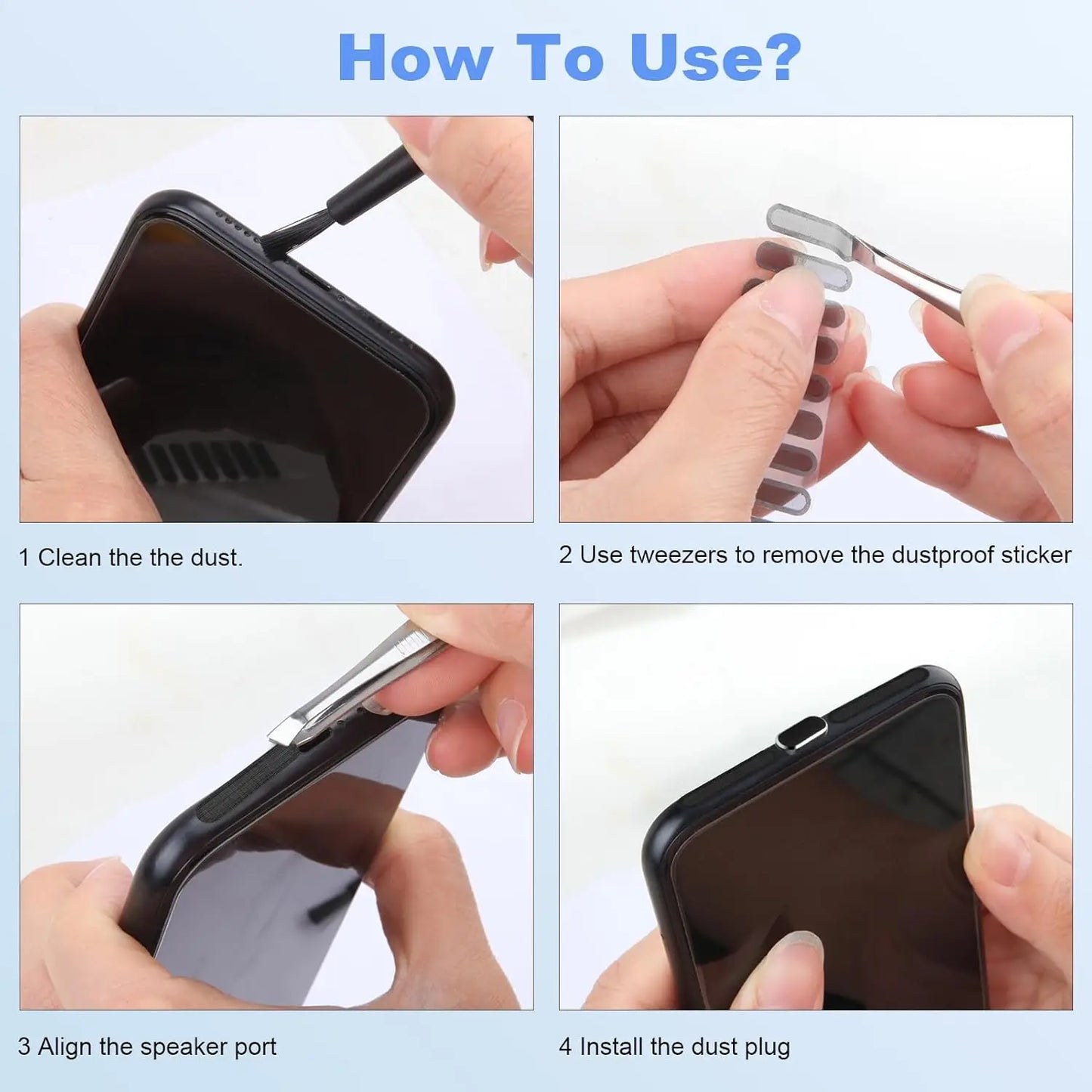 PC Phone Speaker Dust Removal Cleaner Tool Kit For iPhone 16 15 Pro Max Samsung S24 Earphones Charge Port Dustproof Cleaning Brush